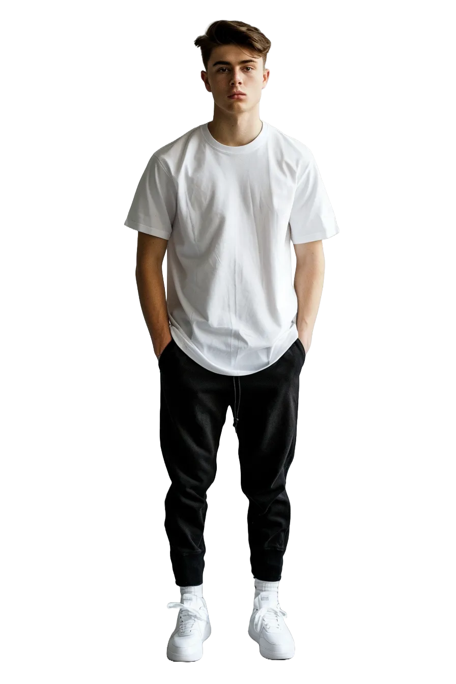 Polo blanco + Jogger negro